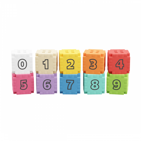 Set de constructie, Cuburi matematice,  60 piese, Mini Waffles, Marioinex [4]