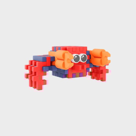 Set de constructie de calatorie, Crab, 33 piese, Micro Waffles, Marioinex [3]