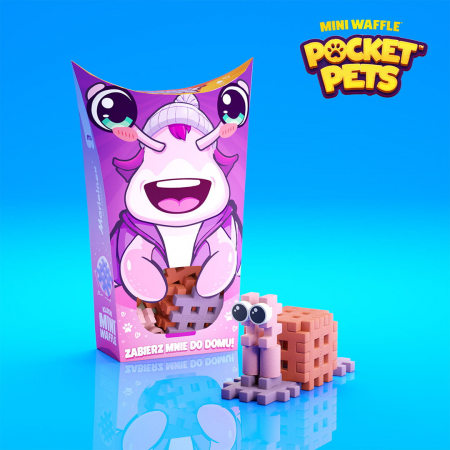 Jocuri educative - Set de constructie de calatorie, Melc, 15 piese, Micro Waffles, Marioinex