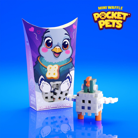 Jocuri educative - Set de constructie de calatorie, Porumbel, 16 piese, Micro Waffles, Marioinex
