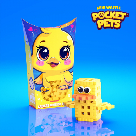 Jocuri educative - Set de constructie de calatorie, Ratusca, 16 piese, Micro Waffles, Marioinex