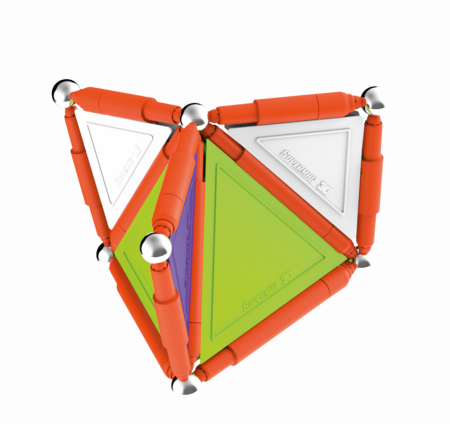 Set de constructie magnetic de baza Supermag Trendy, 48 piese [6]
