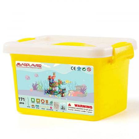 Jocuri magnetice - Set de constructie magnetic - Marble Run (171 piese)