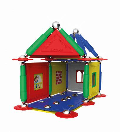 Set de constructie magnetic mare Supermag Casute, 119 piese [2]