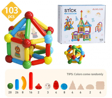 Set de constructie magnetic - STICK (103 piese) [3]