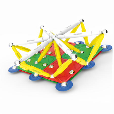Set de constructie magnetic Supermag Classic, 98 piese [8]