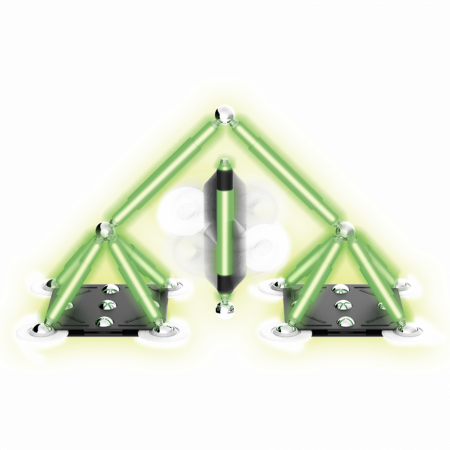 Set de constructie magnetic Supermag Glow, 48 piese [10]
