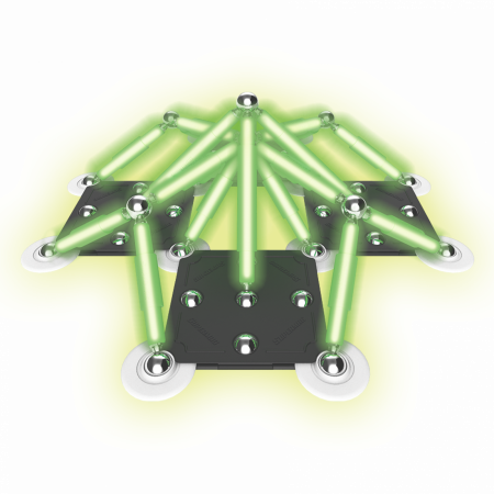 Set de constructie magnetic Supermag Glow, 72 piese [8]