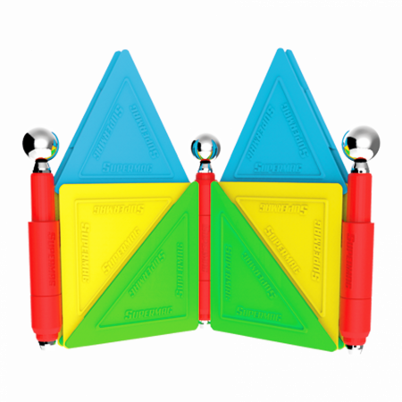 Set de constructie masini cu piese magnetice Supermag, 50 piese [6]