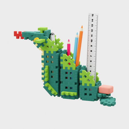 Set de constructie, Organizator de birou, aventura, 140 piese, Mini Waffles, Marioinex [1]