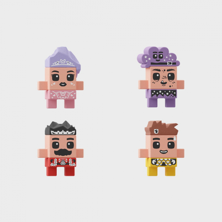 Set de constructie, Printese, 280 piese, Mini Waffles, Marioinex [2]
