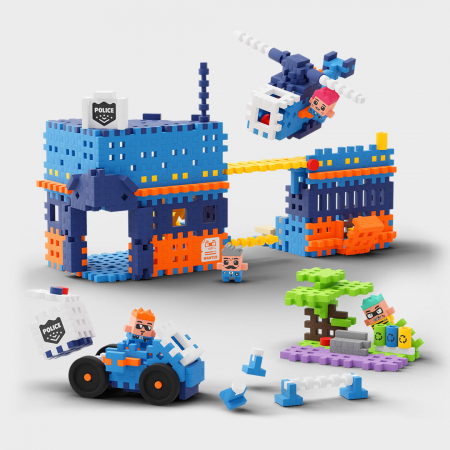 Set de constructie, Sectia de politie, 280 piese, Mini Waffles, Marioinex [2]
