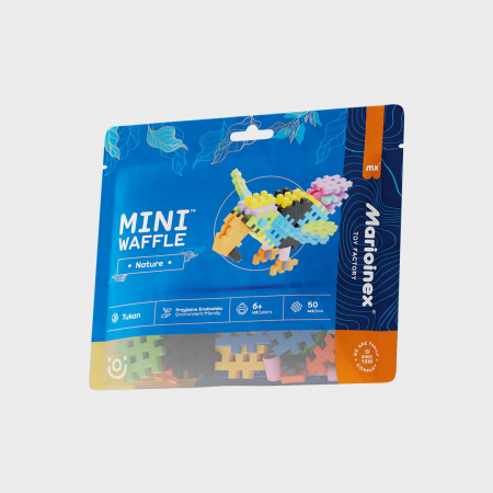 Jucării copii 10+ - Set de constructie, Tucan, 50 piese, Mini Waffles, Marioinex