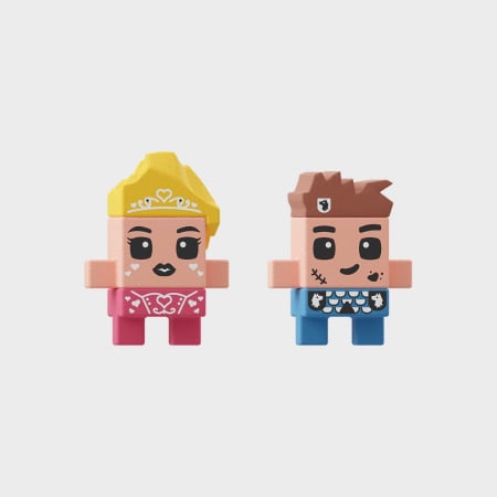 Set de constructie, Turnul Fermecat, 148 piese, Mini Waffles Printese, Marioinex [2]