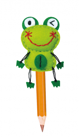 Set de cusut DIY - decoratiune topper pentru creion - Broasca [1]