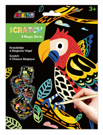 Jocuri creative - Set de razuit - 4 Păsări Magice