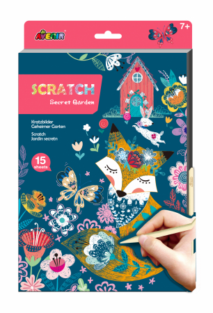 Jocuri educative - Set de razuit A4 - Gradina secreta