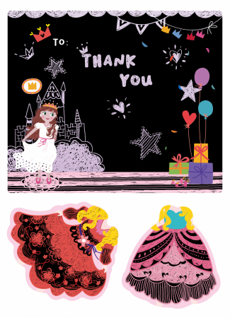 Set de razuit si realizat Felicitari - Printese [2]