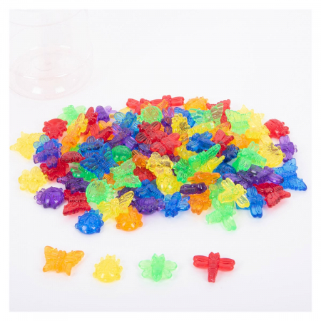 Set de sortare, Insecte translucide colorate, 96 piese [4]