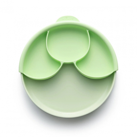 Set diversificare hrana bebelusi Miniware Healthy Meal, 100% din materiale naturale biodegradabile, 3 piese, Keylime [1]