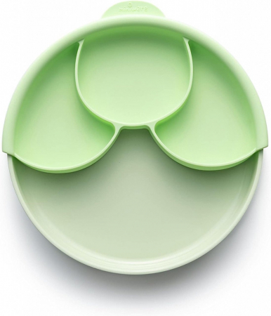 Diversificare bebeluși - Set diversificare hrana bebelusi Miniware Healthy Meal, 100% din materiale naturale biodegradabile, 3 piese, Keylime
