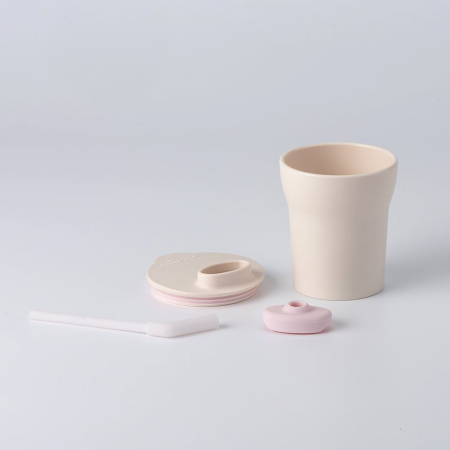 Set diversificare hrana bebelusi Miniware Little Foodie, 100% din materiale naturale biodegradabile, 6 piese, Vanilla+Cotton candy [7]