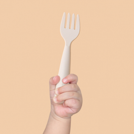 Set diversificare hrana bebelusi Miniware Little Foodie, 100% din materiale naturale biodegradabile, 6 piese, Vanilla+Cotton candy [3]