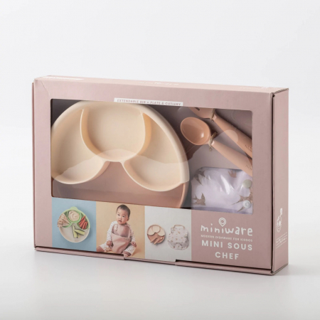Set diversificare hrana bebelusi Miniware Mini Sous Chef 100% din materiale naturale biodegradabile, 6 piese, Golden Harvest [3]