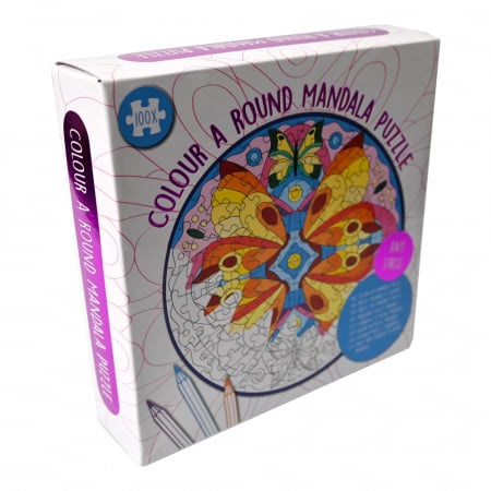 Puzzle - Set DIY Coloreaza propriul puzzle - mandala- mov