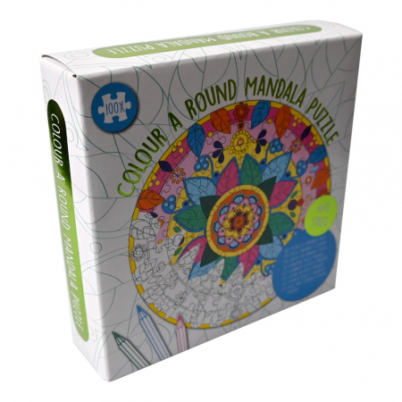 Puzzle - Set DIY Coloreaza propriul puzzle - mandala- verde
