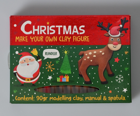 Vârstă - Set DIY Creeaza propria figurina din plastilina, tematica Craciun