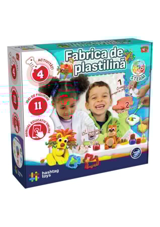 Jucării copii 3-4 ani - SET FABRICA DE PLASTILINA CU ANIMALE