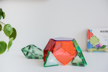Set magnetic Magblox - 6 piese magnetice pentagon pentru constructie [3]
