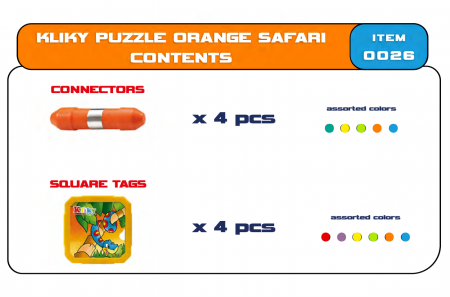 Set magnetic pentru bebelusi Supermag Kliky - Animale jungla, 8 piese [2]