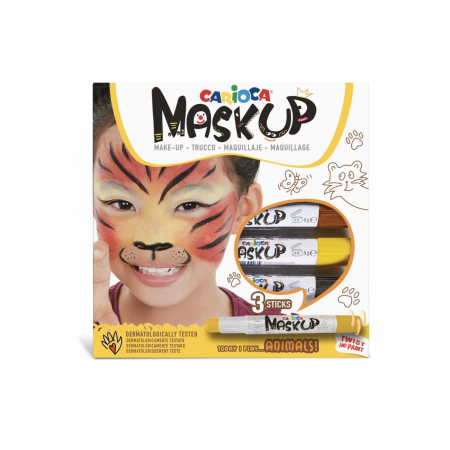 Jocuri educative - Set pictura pe fata si corp, face painting Mask-Up Animals