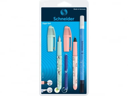 Stilouri și pixuri - Set stilou + roller Zippi + pic Corry + 2 rezerve