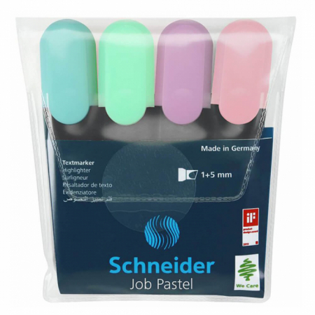 Carioci - set-textmarker-schneider-job-4-culori-pastel