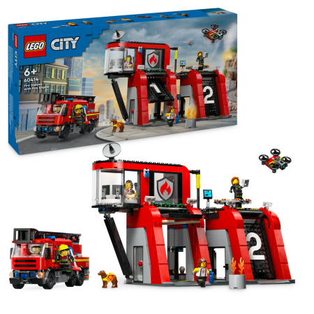 LEGO® - Statie si camion de pompieri