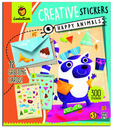 Jocuri creative - Stickere creative - Animale Fericite