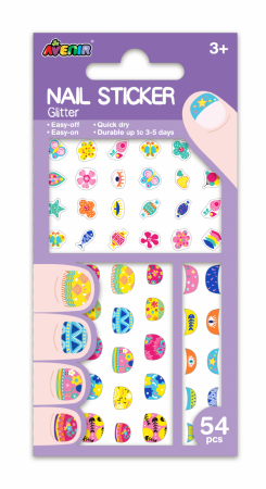 Vârstă - Stickere pentru unghii cu sclipici - Flori