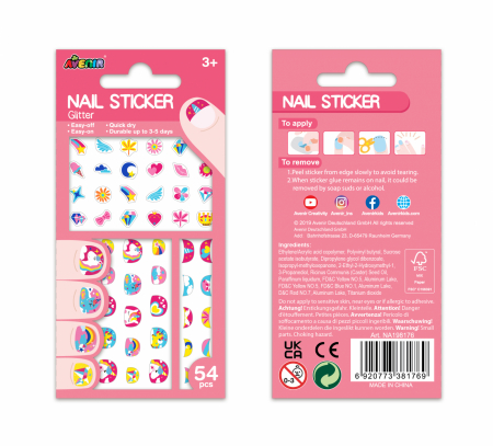 Stickere pentru unghii cu sclipici - Unicorni [2]