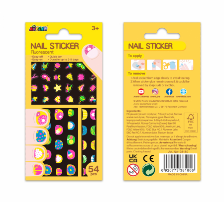Stickere pentru unghii fosforescente - Cookie [2]