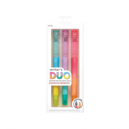 Stilouri și pixuri - Stilouri duble 2 in 1 cu marker, Writer's Duo - set de 3