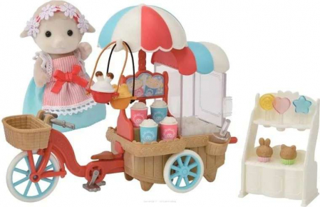 Jucării de rol - Sylvanian Families - Set Stand Tricicleta pentru Popcorn