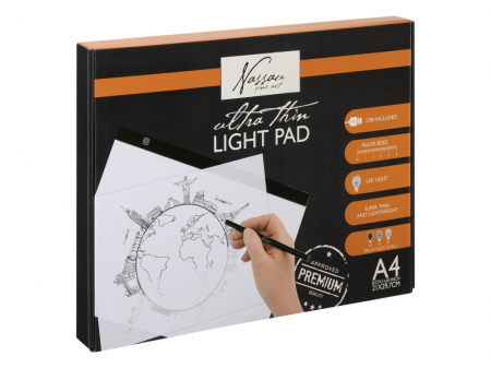 Jocuri educative - Tableta iluminata pentru desen, A4, cu cablu usb, Fine Art, Nassau