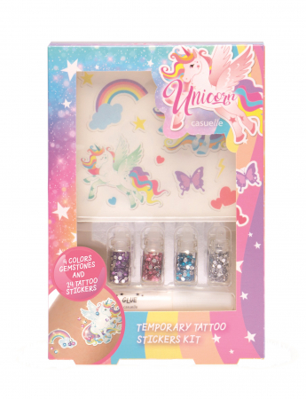 Vârstă - Tatuaje cu sclipici Casuelle Unicorn si strasuri