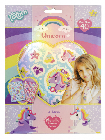 Jucării copii 7-8 ani - Tatuaje metalice cu unicorni