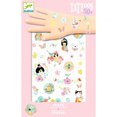 Pictura pe față și tatuaje pentru copii - Tatuaje temporare Sakura, Djeco