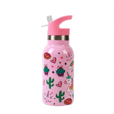 Termos pentru copii, din otel inoxidabil, design unicorn, 350 ml [1]
