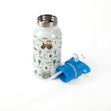 Termos pentru copii, din otel inoxidabil, design vehicule, 350 ml [2]